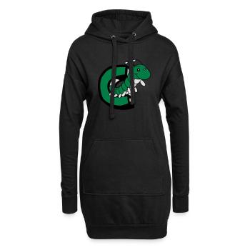 chenille chenille insecte mille-pattes lettre C le - Sweat-shirt à capuche long Femme - noir - Devant