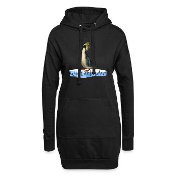 winterbader eisbader winter pinguin winterbaden - Hoodie-Kleid - Schwarz - Vorne