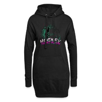 hockey fille hockey sur gazon transforme les dames de joueur de hockey - Sweat-shirt à capuche long Femme - noir - Devant