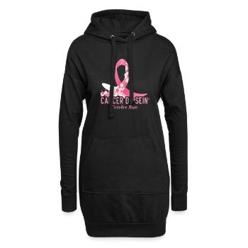 Cancer Du Sein Octobre Rose Cadeau Humour - Sweat-shirt à capuche long Femme - noir - Devant
