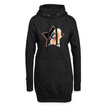 Gypaète - Sweat-shirt à capuche long Femme - noir - Devant