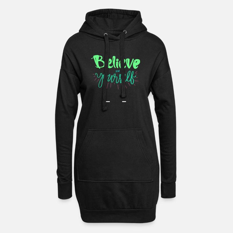 Motivation - Hoodie-Kleid - Schwarz