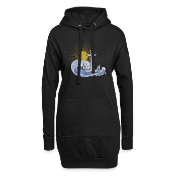 Ancre - Sweat-shirt à capuche long Femme - noir - Devant