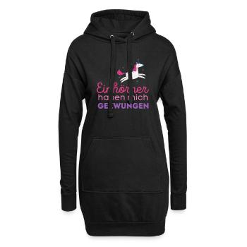 Muddy run shirt mud Matsch Laufshirt Team Einhorn - Hoodie-Kleid - Schwarz - Vorne