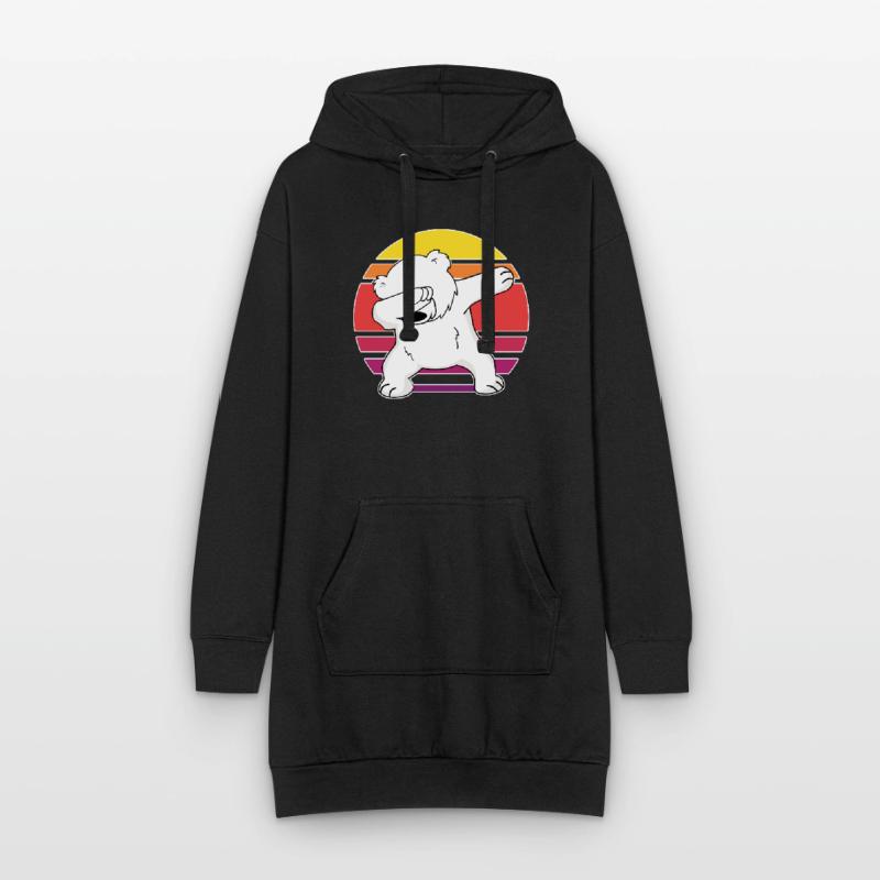 dab dabbing eisbär cool bärchen klima eisbären art Hoodie-Kleid