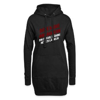 Bitte nicht anbaggern - Hoodie-Kleid - Schwarz - Vorne