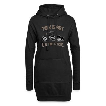 Motorrad Tank ist voll los geht - Hoodie-Kleid - Schwarz - Vorne