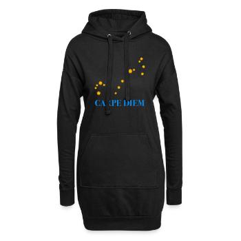 Carpe Diem utilise la constellation du jour Ciel du Scorpion - Sweat-shirt à capuche long Femme - noir - Devant