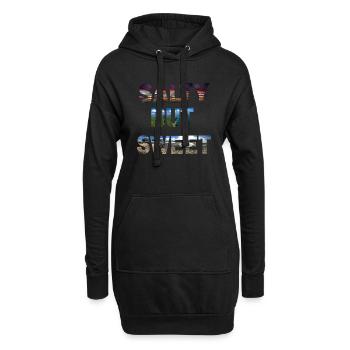salty but sweet - Hoodie-Kleid - Schwarz - Vorne