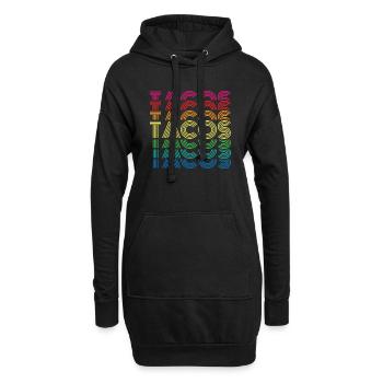 tacos - Hoodie-Kleid - Schwarz - Vorne