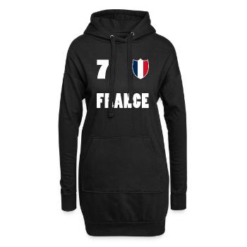 Maillot FRANCE 7 - Sweat-shirt à capuche long Femme - noir - Devant
