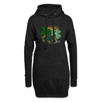Happy St. Patrick´s Day Saint Patrick Irland Irish - Hoodie-Kleid - Schwarz - Vorne