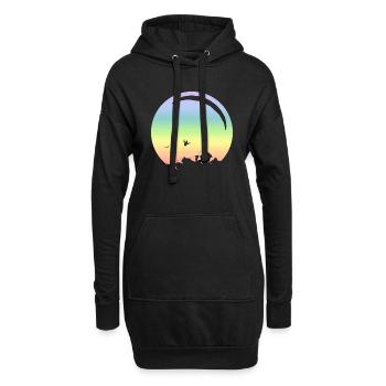 Paragleiten - Hoodie-Kleid - Schwarz - Vorne