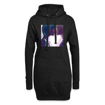 LGBT Queer Kuss 🌈🌈 - Hoodie-Kleid - Schwarz - Vorne