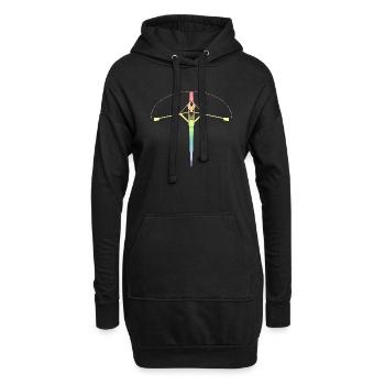Ramer - Sweat-shirt à capuche long Femme - noir - Devant