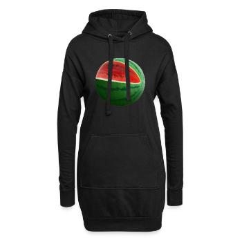 Melone Wasserball 1 - Hoodie-Kleid - Schwarz - Vorne
