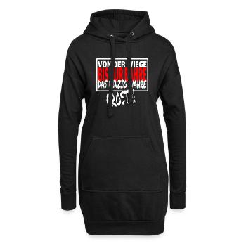 VON DER WIEGE BIS ZUR BAHRE PROST - Sprüche Party - Hoodie-Kleid - Schwarz - Vorne