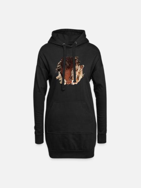 Krampus Percht Devil 2317 - Hoodie Dress - black