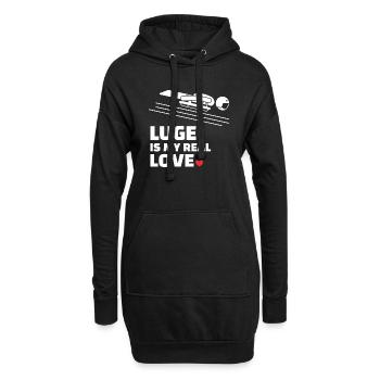 Ich Liebe Clean - Hoodie-Kleid - Schwarz - Vorne