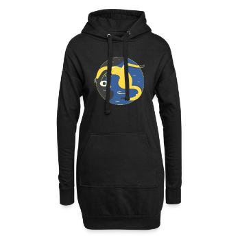 Un monde à part irréel - Sweat-shirt à capuche long Femme - noir - Devant