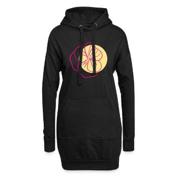 Flower Flower Plant - Sweat-shirt à capuche long Femme - noir - Devant
