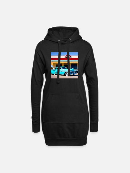 C26 - Hoodie-Kleid - Schwarz