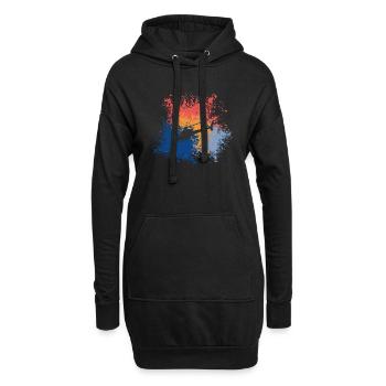 Hélicoptère Hélicoptère Vintage - Sweat-shirt à capuche long Femme - noir - Devant