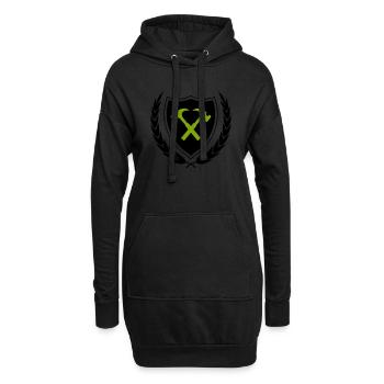 handwerker wappen - Hoodie-Kleid - Schwarz - Vorne