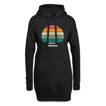 Sportscar Engineering Car T-shirt - Hoodie-Kleid - Schwarz - Vorne