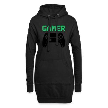 Contrôleur Gamer - Sweat-shirt à capuche long Femme - noir - Devant
