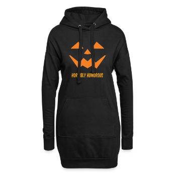 Halloween Kürbis Jack O Laterne gruselige Kürbisse - Hoodie-Kleid - Schwarz - Vorne