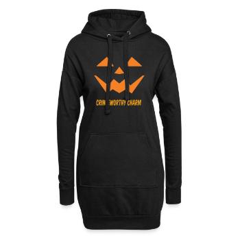 Halloween Kürbis Jack O Laterne gruselige Kürbisse - Hoodie-Kleid - Schwarz - Vorne
