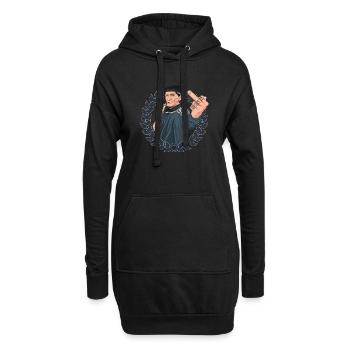 Rieser Grantler // Illustration - Hoodie-Kleid - Schwarz - Vorne