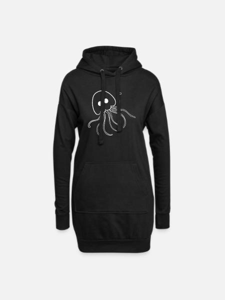 Jellyfish - Hoodie Dress - black