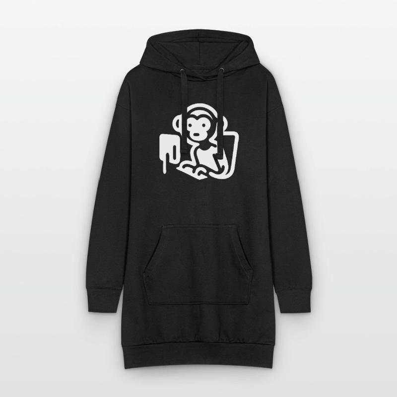 Code Affe Hoodie-Kleid