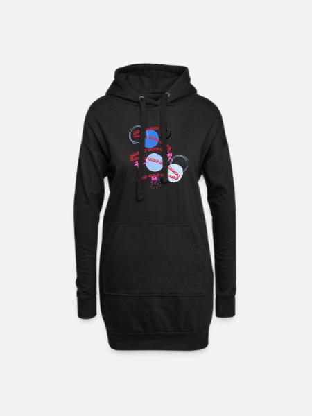 Starke Frauen - Hoodie-Kleid - Schwarz
