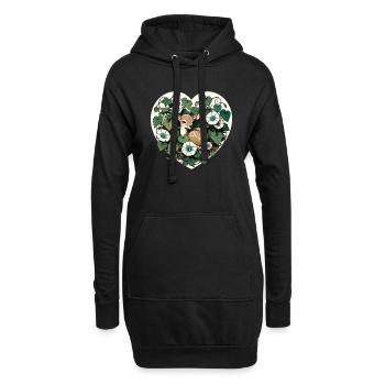 Fauve de printemps - Sweat-shirt à capuche long Femme - noir - Devant
