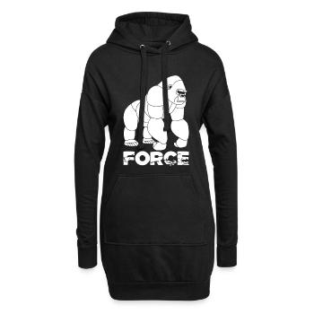 Leise Stärke - Hoodie-Kleid - Schwarz - Vorne