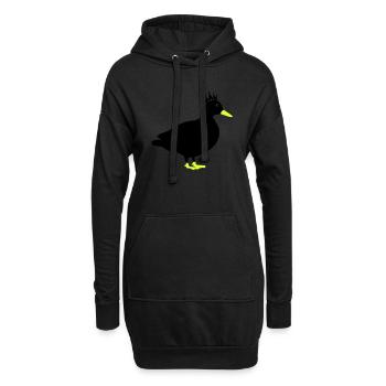 ente comic king - Hoodie-Kleid - Schwarz - Vorne