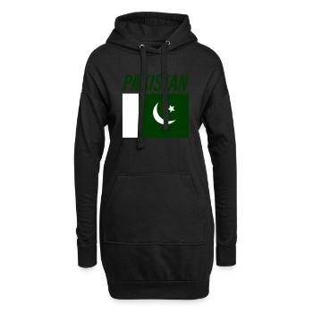 Pakistan - Sweat-shirt à capuche long Femme - noir - Devant