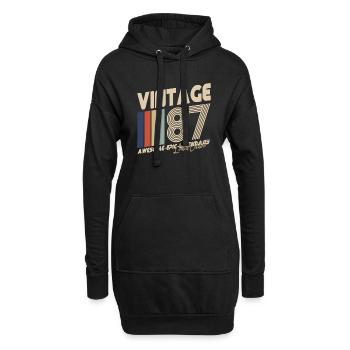 1987 - Hoodie-Kleid - Schwarz - Vorne