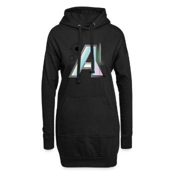 Design « Aesthetica » - Sweat-shirt à capuche long Femme - noir - Devant