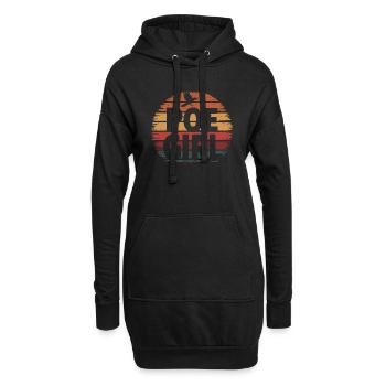 Eleganz trifft Gothic-Charme - Hoodie-Kleid - Schwarz - Vorne