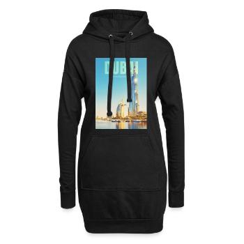 Dubai Skyline – Wüstenmetropole - Hoodie-Kleid - Schwarz - Vorne