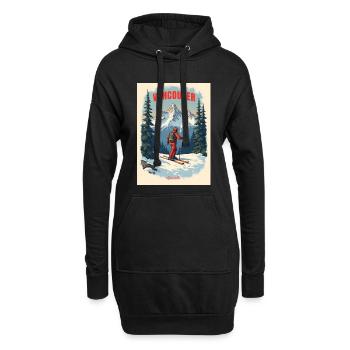 Paysages de montagne de Vancouver - Sweat-shirt à capuche long Femme - noir - Devant