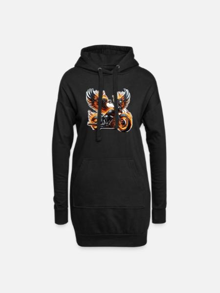Motorrad,motorcycle,dirkbike motocross - Hoodie-Kleid - Schwarz