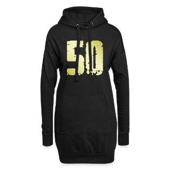 50 Nombre Vintage - Sweat-shirt à capuche long Femme - noir - Devant