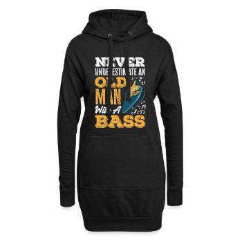 Funny Musician - Hoodie Dress - black - Front
