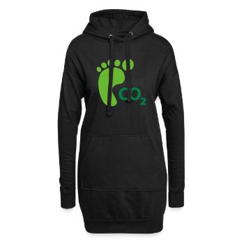 carbon_footprint - Hoodie-Kleid - Schwarz - Vorne