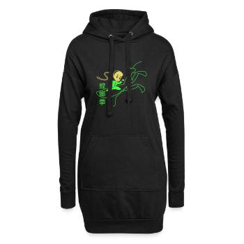 Mantisstyle - Hoodie-Kleid - Schwarz - Vorne